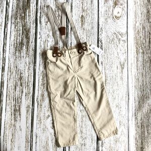 Baby B'Gosh skinny pants & suspenders